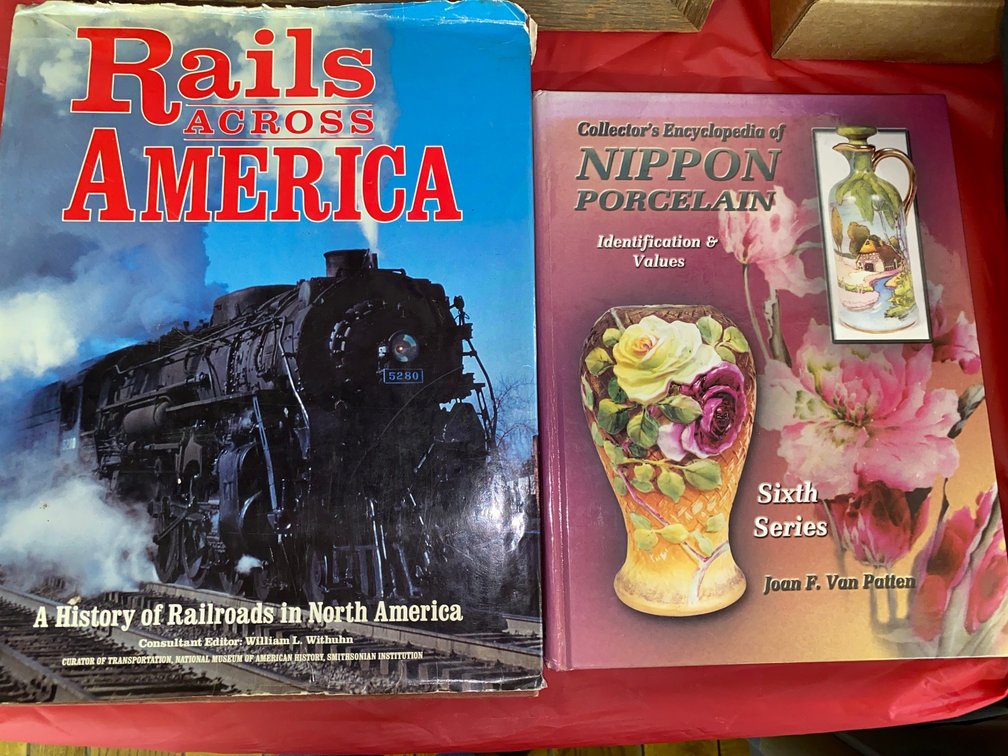 2 Books; Rails Across America and Collector's Encyclopedia of Nippon porcelain