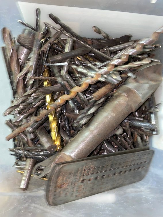 Container of drill bits