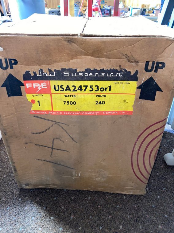 New in the box hot water, unit suspension heater