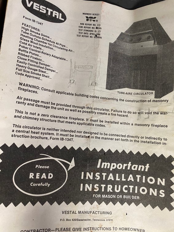 4' Heatilator, used