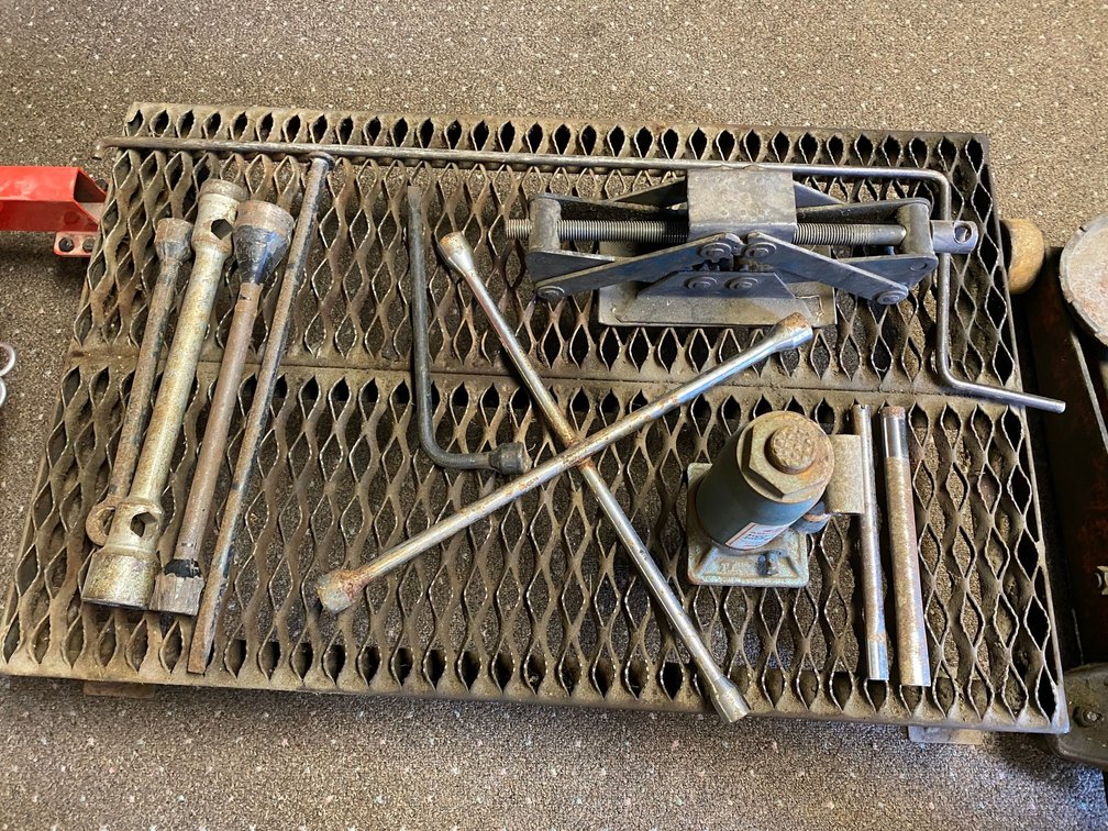 Grates, tire tools for Campers