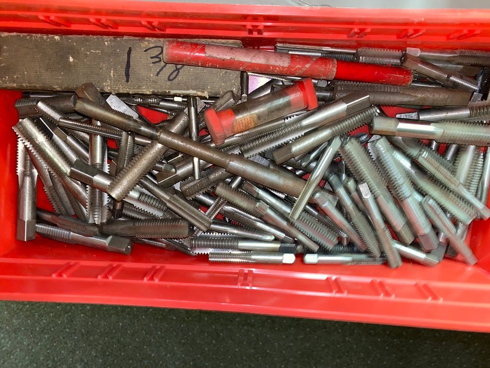 Container of used taps