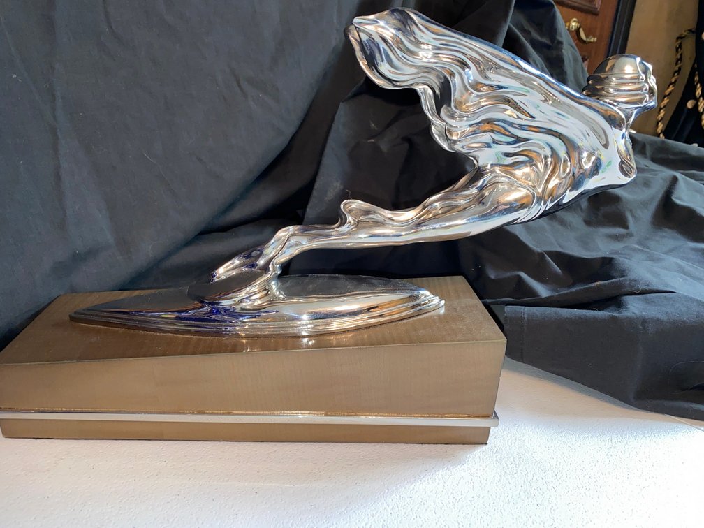 Mounted Cadillac hood ornament made in Vietnam 