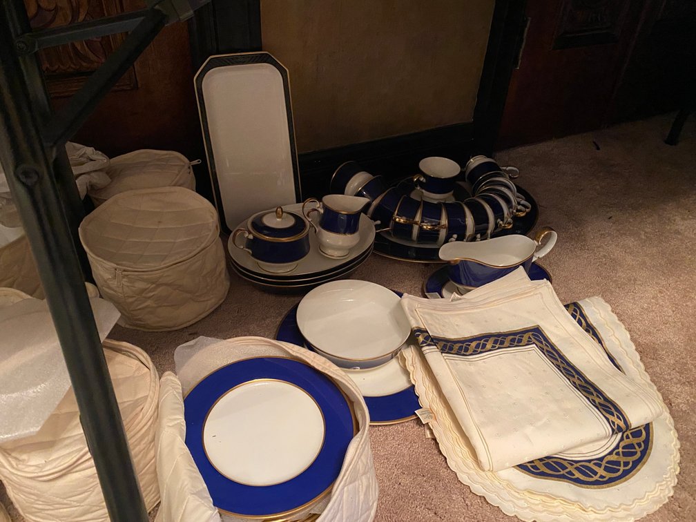 Bone China by Cathy Hardwick for Mikasa cobalt blue A6500