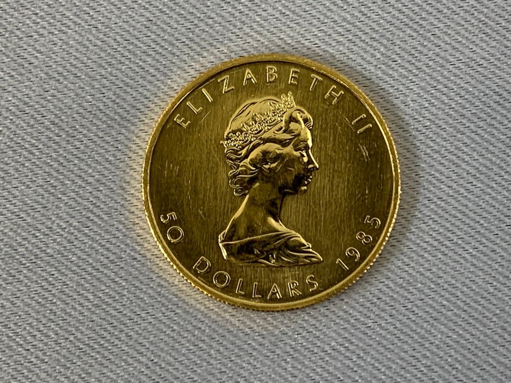 1985 $50 Gold Canadian Maple Leaf