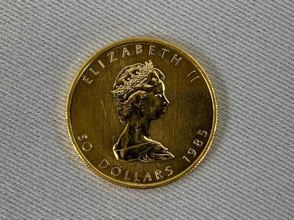1985 $50 Gold Canadian Maple Leaf