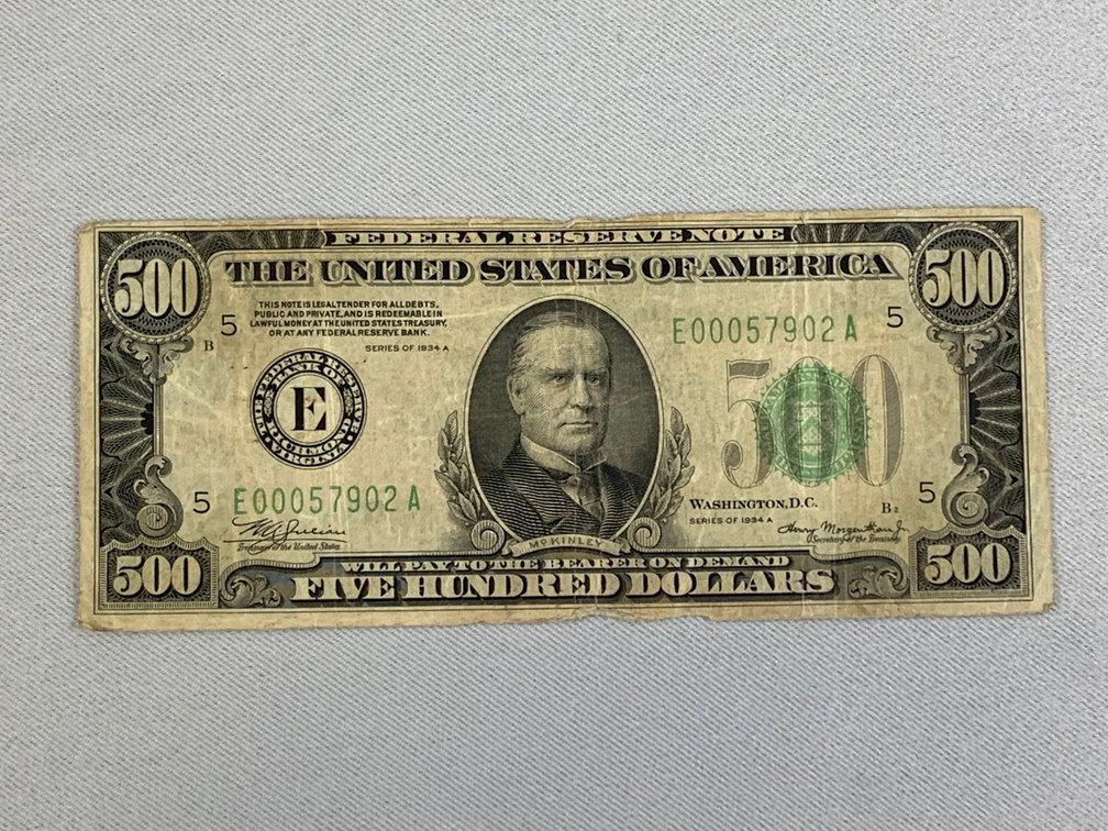 1934A $500 Federal Reserve Bank Note