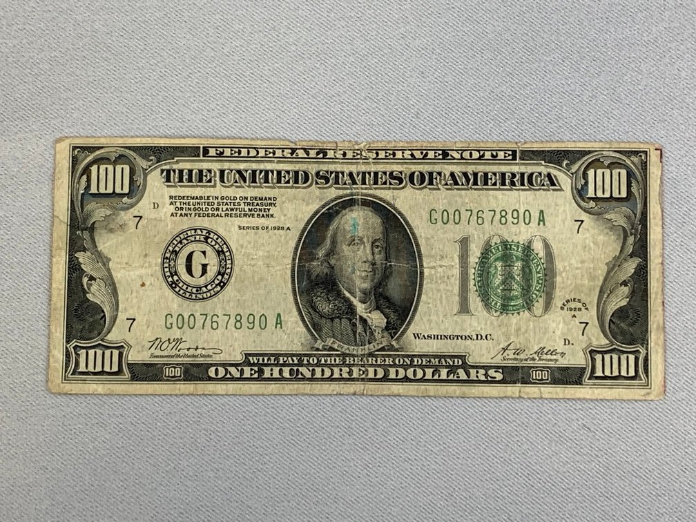 1928A $100 Federal Reserve Bank Note