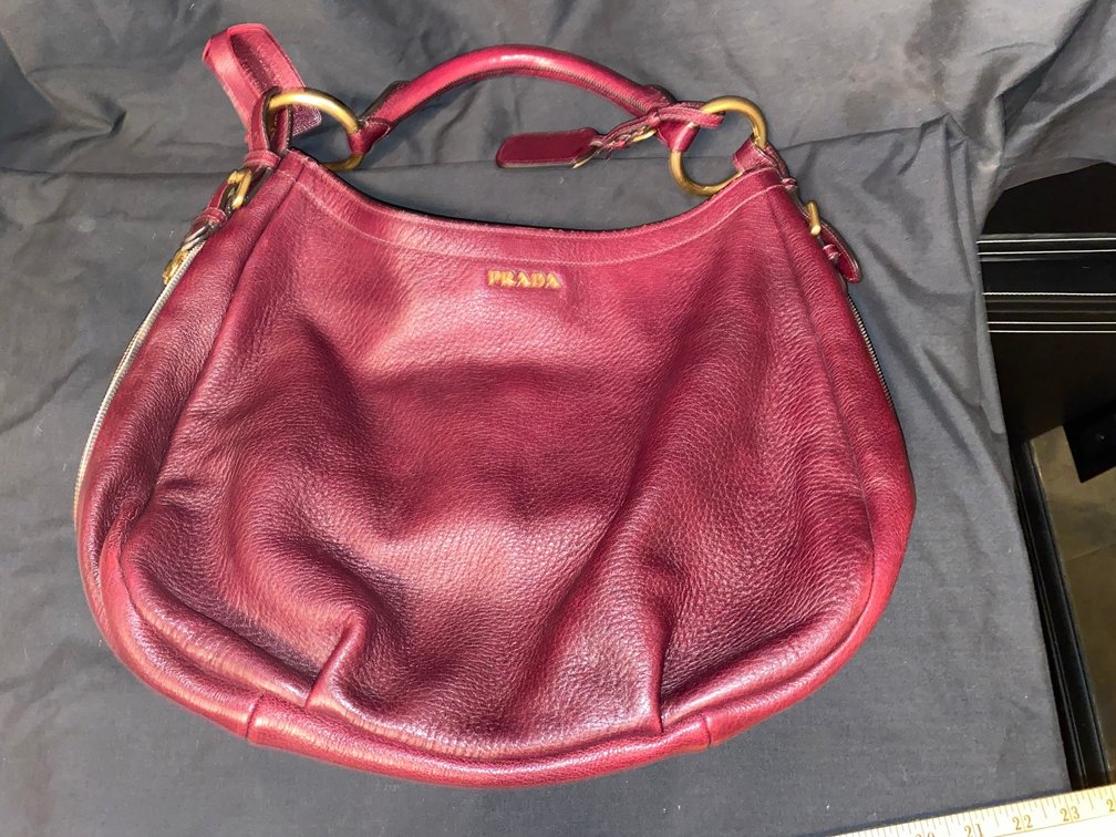 Burgandy Prada leather bag