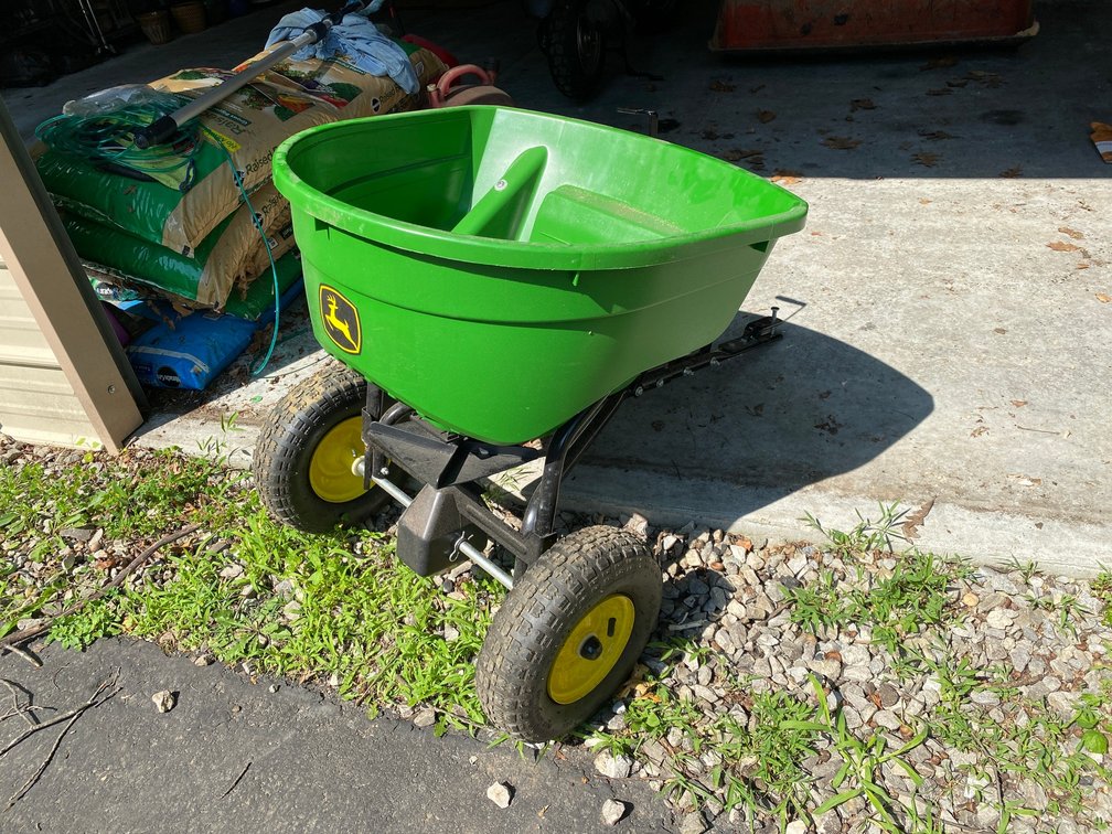 Pull behind John Deere spreader
