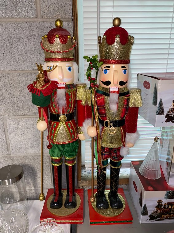 2 Nut crackers approx. 32" tall