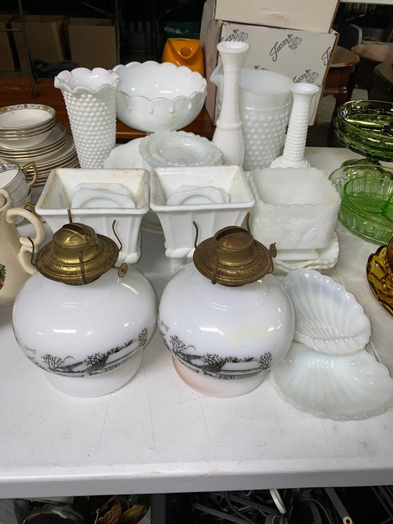 Misc. milk glass