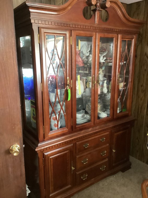 Lighted Two Piece China Cabinet