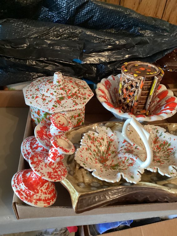 Vintage Ceramic Spatterware