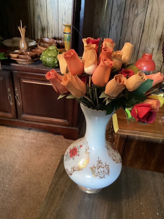 White Glass Vase
