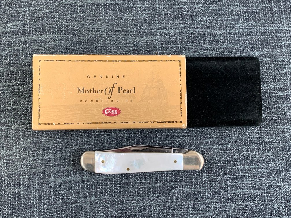 [33] Case Pearl Handle Two-Blade Folder with Box