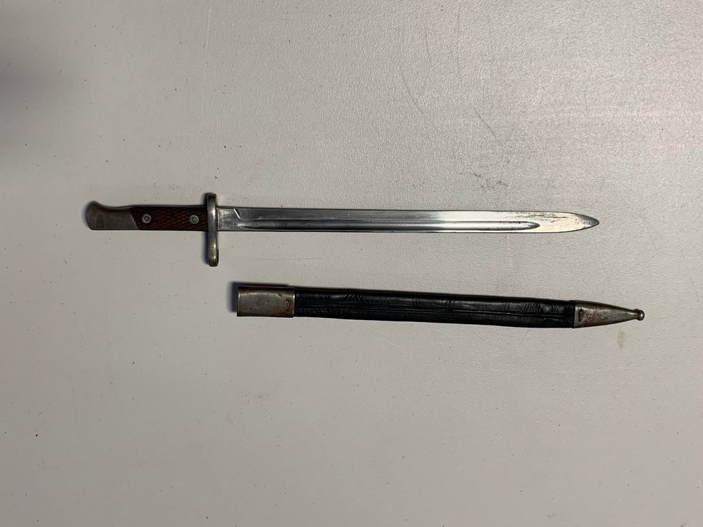 [92] Spanish Artillery M1913 Bayonet w/Scabbard