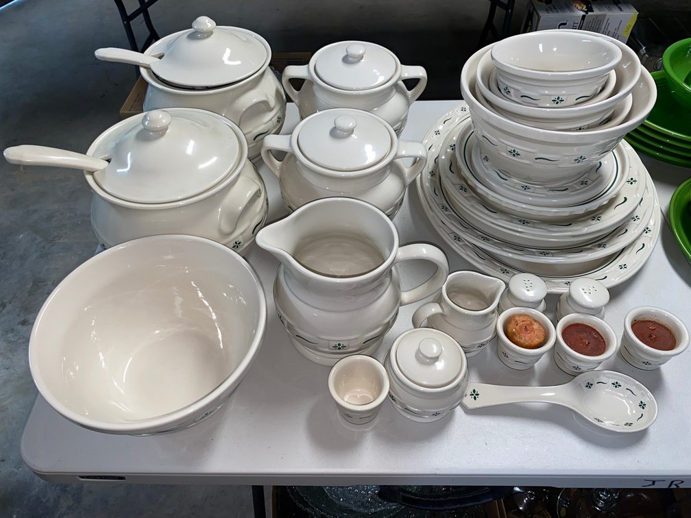 Longaberger serving platters and soup tureens