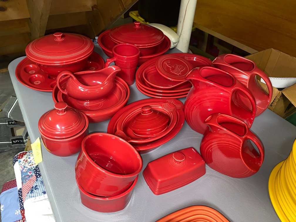 Fiestaware-Scarlet in color