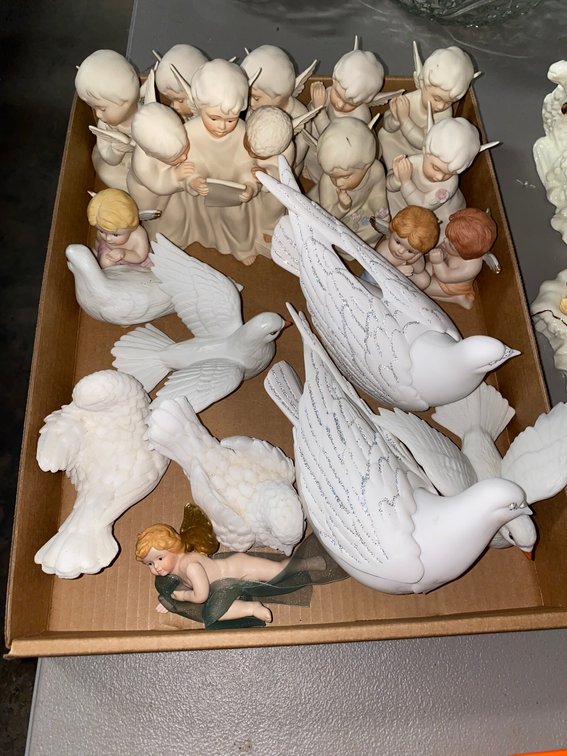 Collection of Angels and Bird Figurines