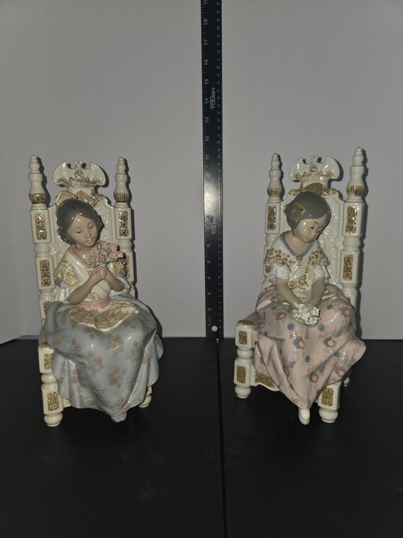 Lladro Girls in Chairs
