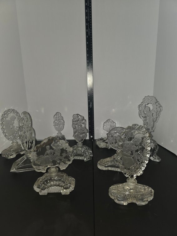 Victorian Etched Glass Bottles