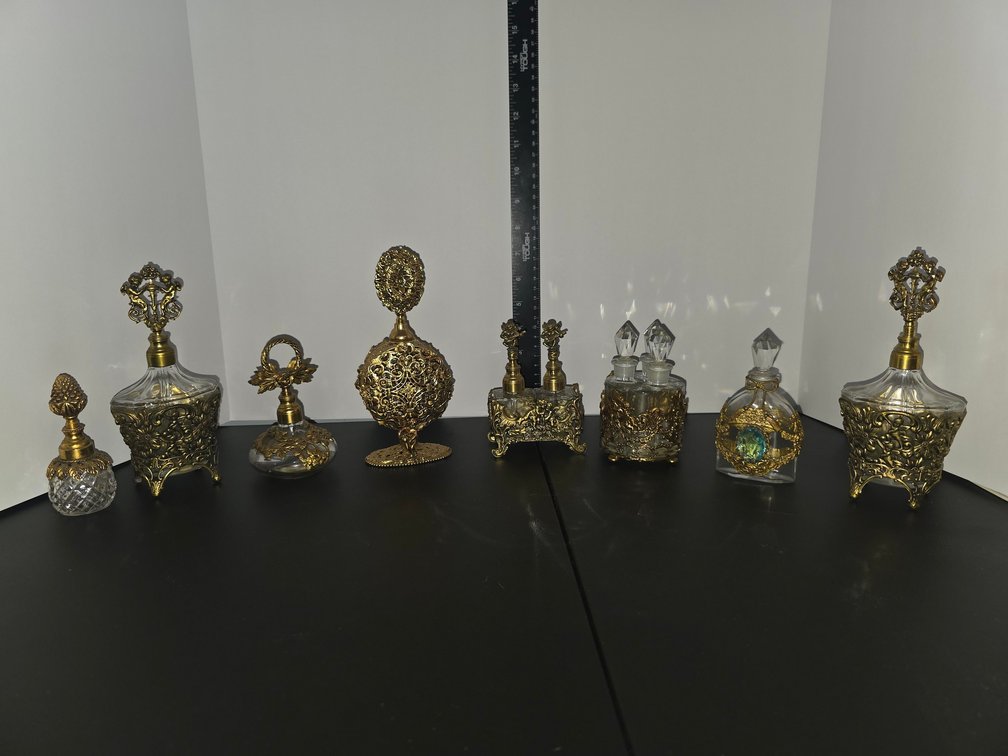 Victorian Brass Perfume Bottles