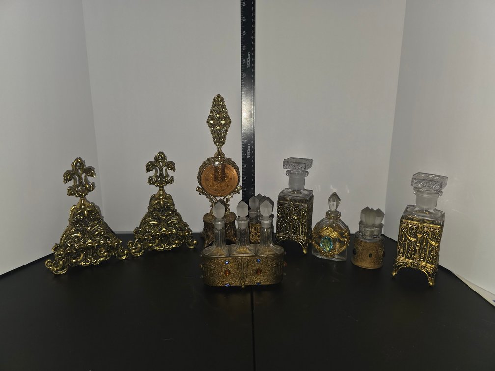Victorian Brass Perfume Bottles