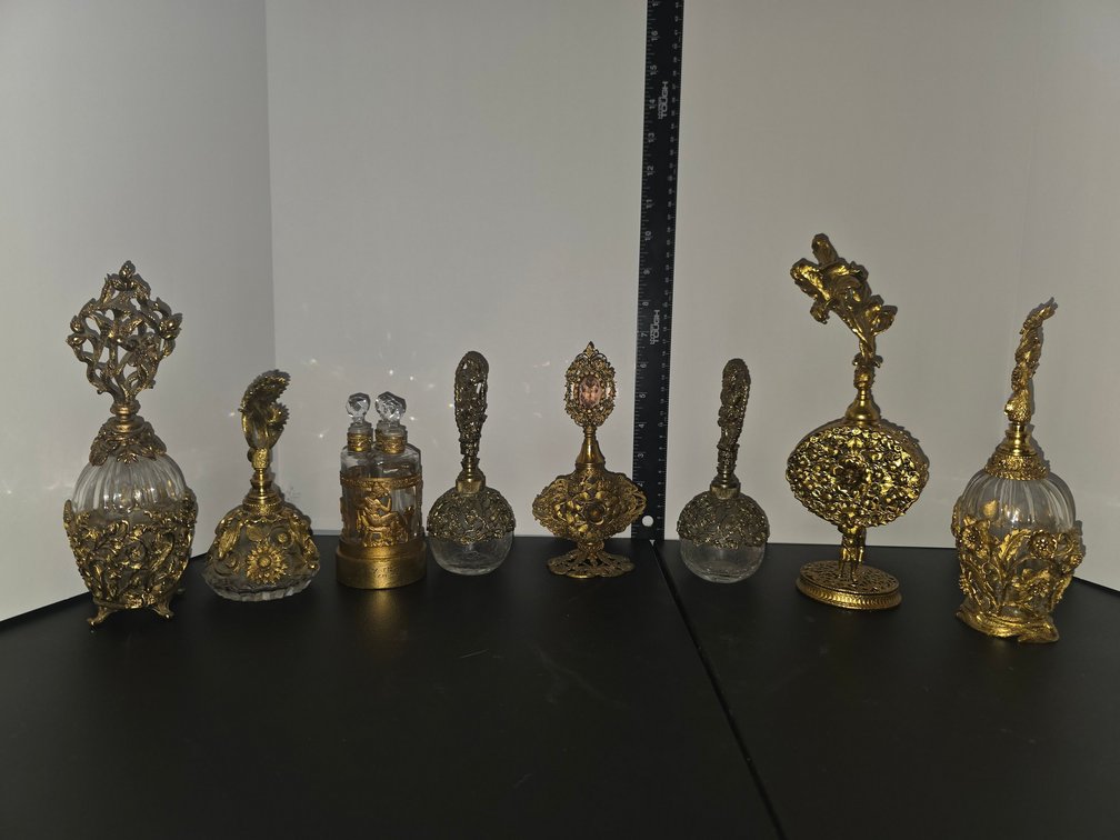 Victorian Brass Perfume Bottles