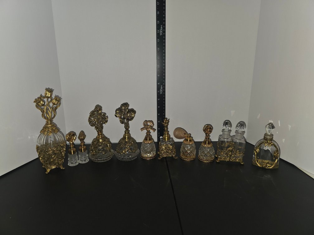 Victorian Brass Perfume Bottles
