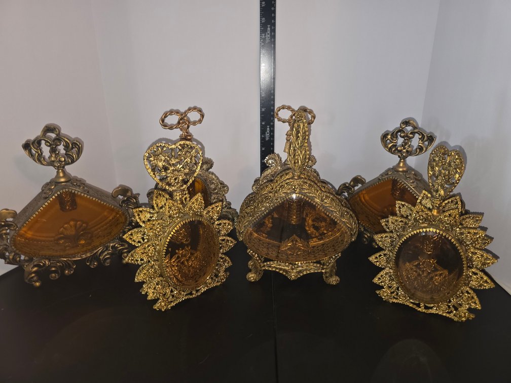 Victorian Brass Perfume Bottles