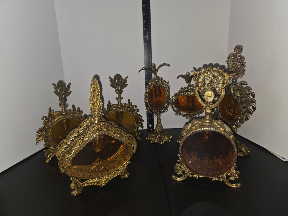 Victorian Brass Perfume Bottles