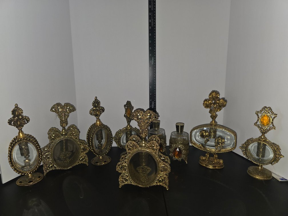 Victorian Brass Perfume Bottles