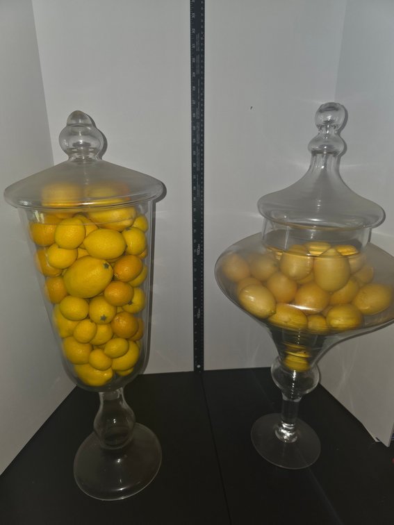 Glass Vases with Lemons