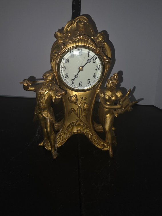 Victorian Cherub Brass Clock