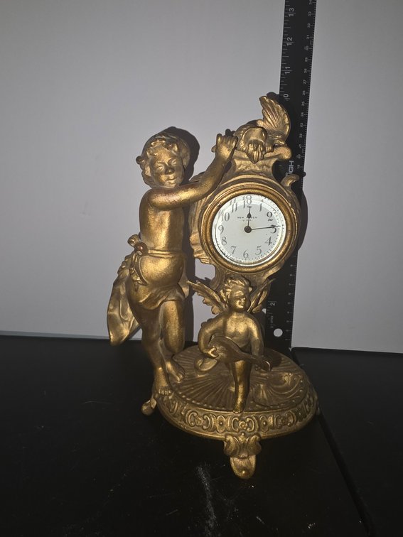 Victorian Cherub Brass Clock