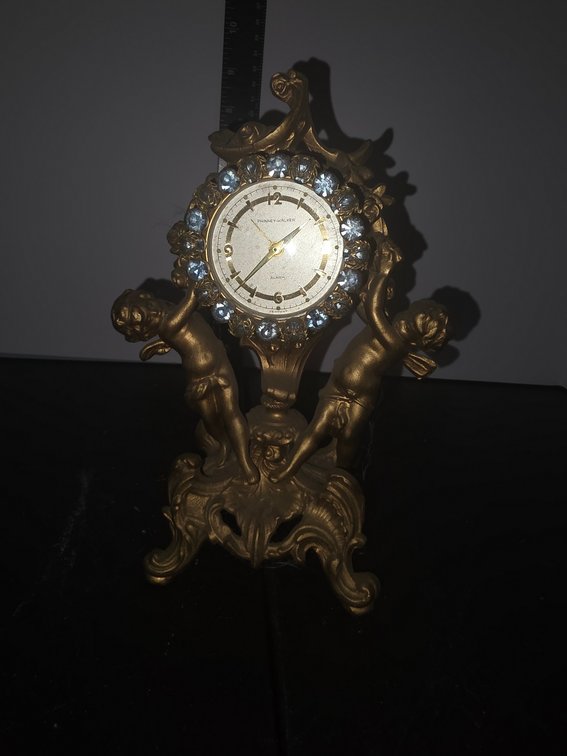 Victorian Cherub Brass Clock