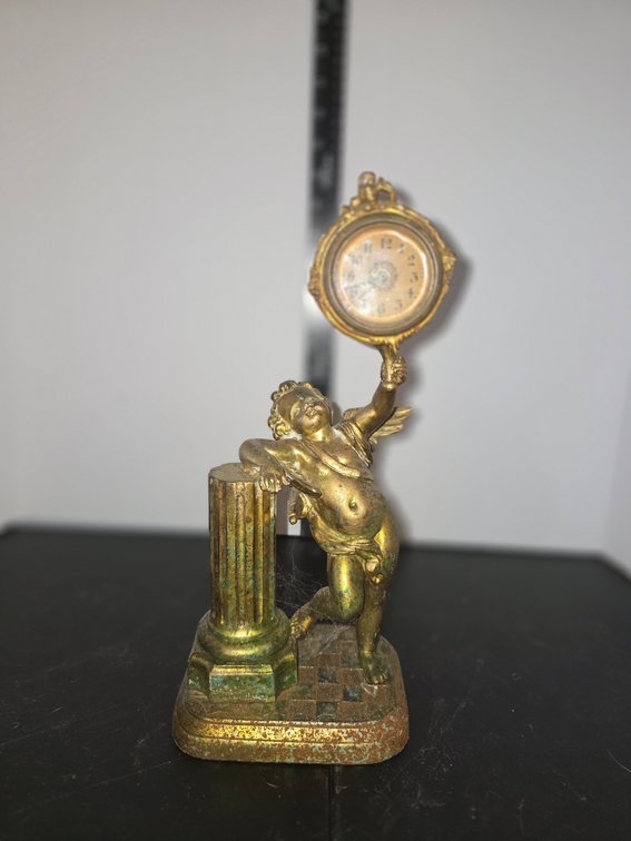 Victorian Cherub Brass Clock