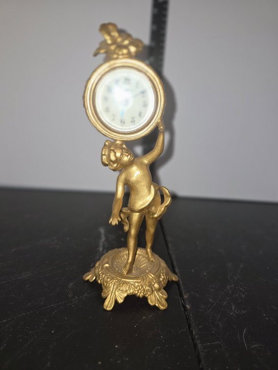 Victorian Cherub Brass Clock