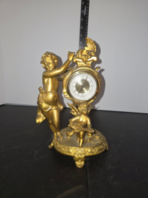 Victorian Cherub Brass Clock