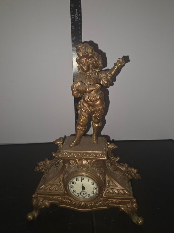 Victorian Cherub Brass Clock