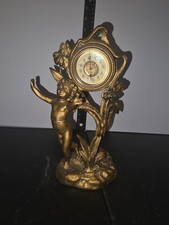 Victorian Cherub Brass Clock