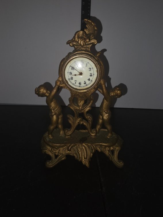 Victorian Cherub Brass Clock