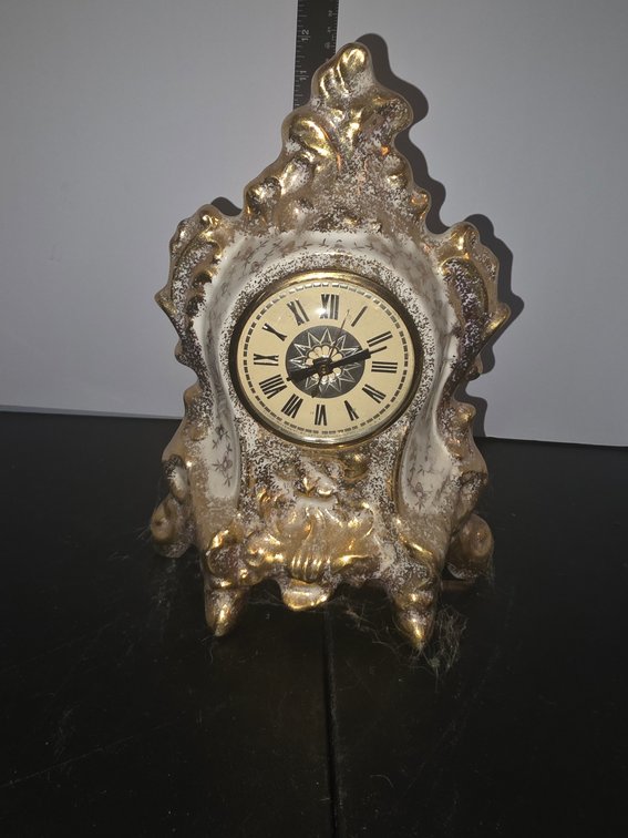 Victorian Brass Cherub Clock
