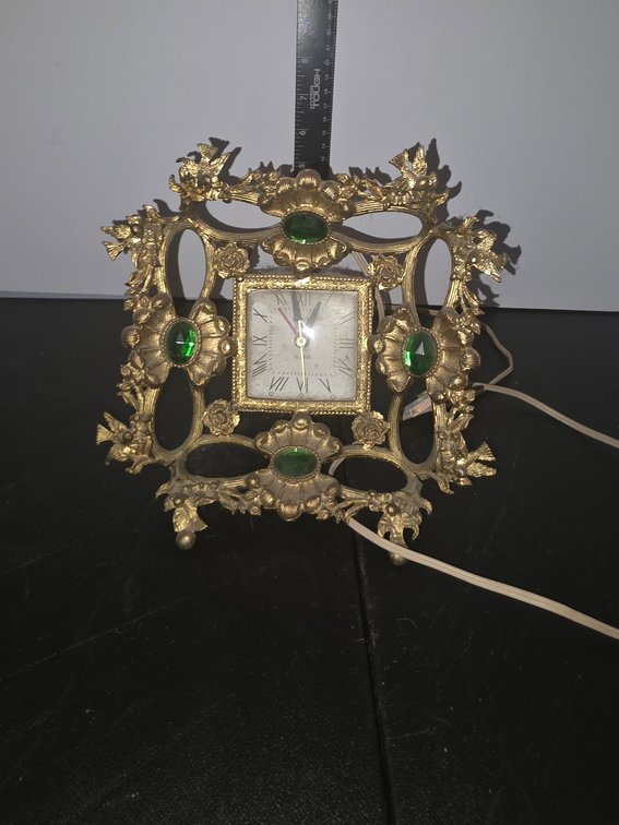 Victorian Brass Cherub Clock