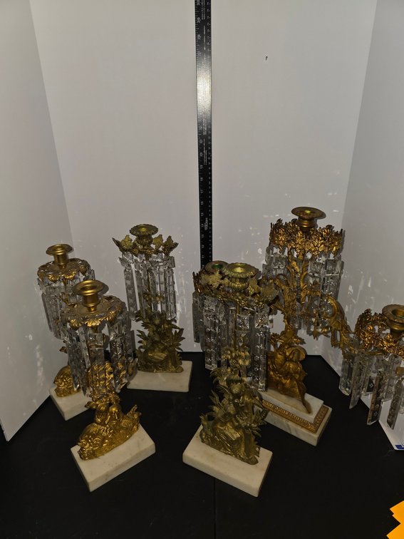 Brass Waterfall Crystal Lamps