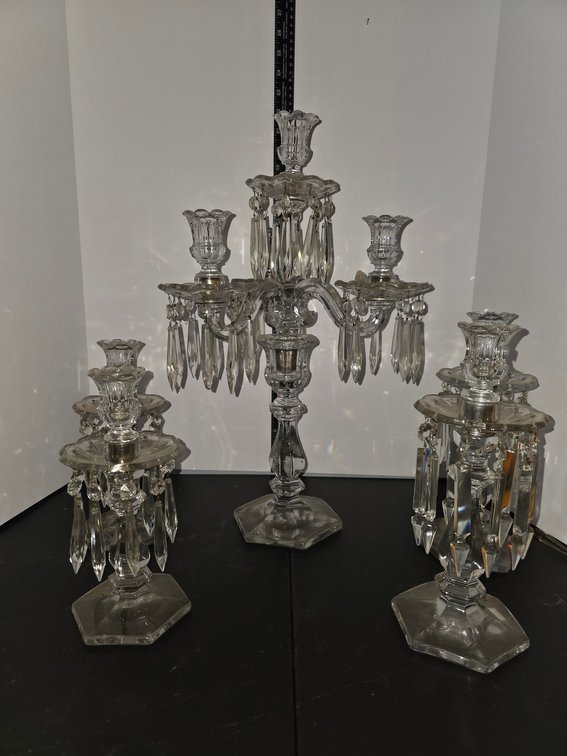 Victorian Crystal Candle Holders