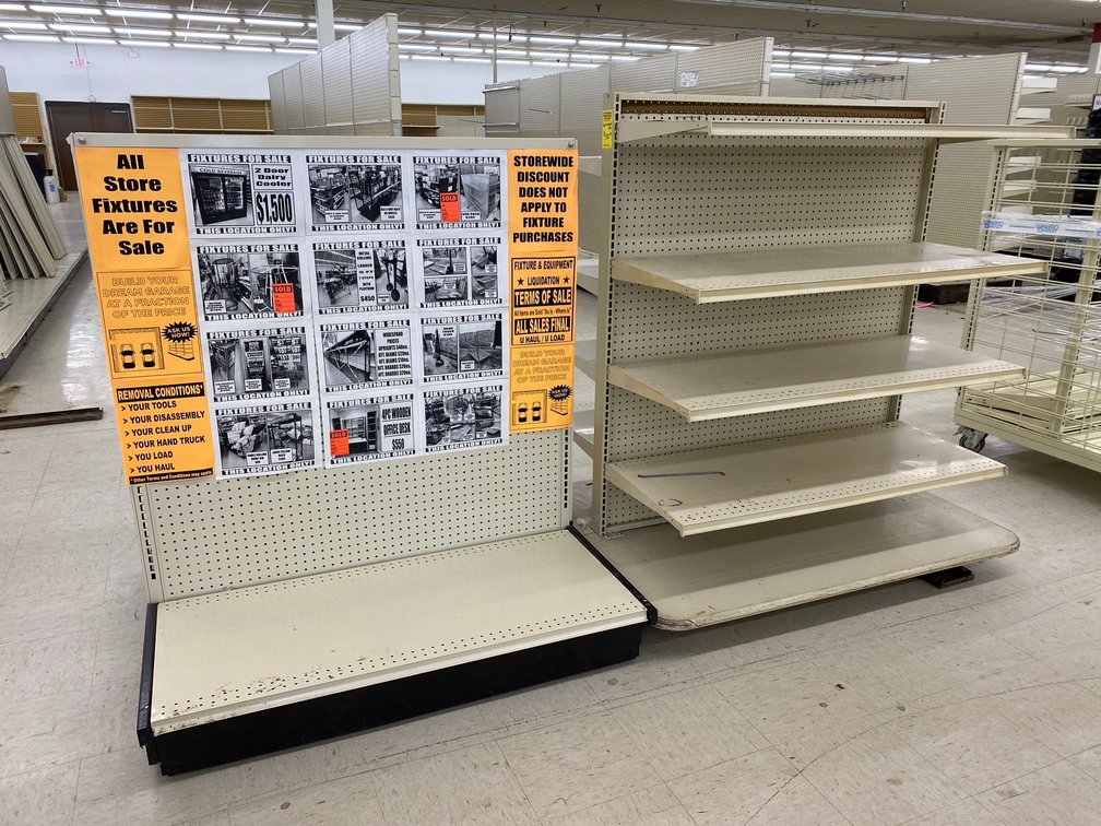 2 Unit Double Sided Commercial Grade Display Piece on Wheels