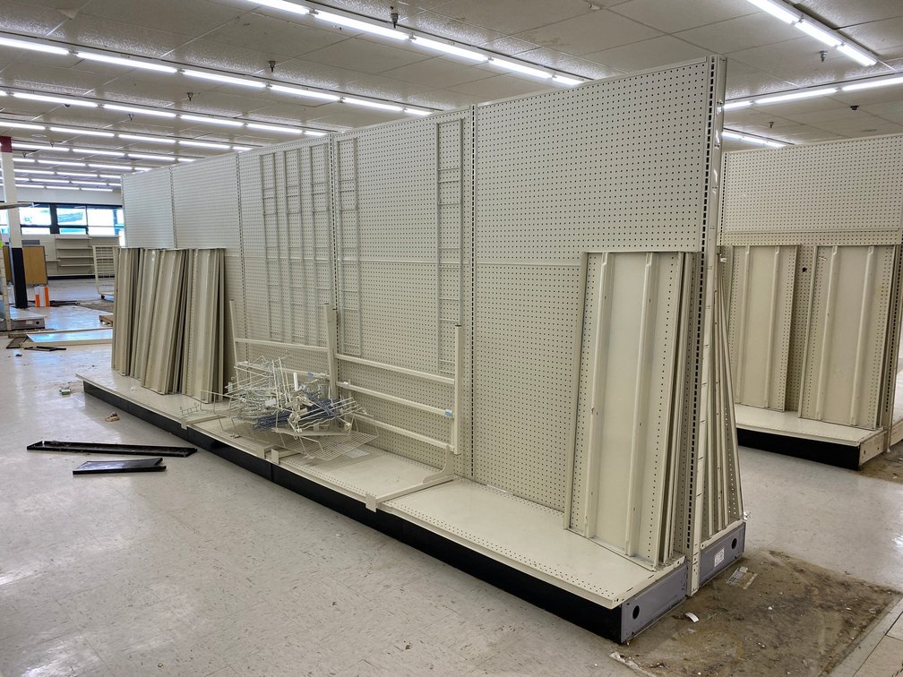 5 piece unit Double Sided Commercial Grade Shelving Unit