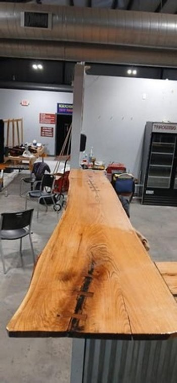 Custom Rustic Live-Edge Bar